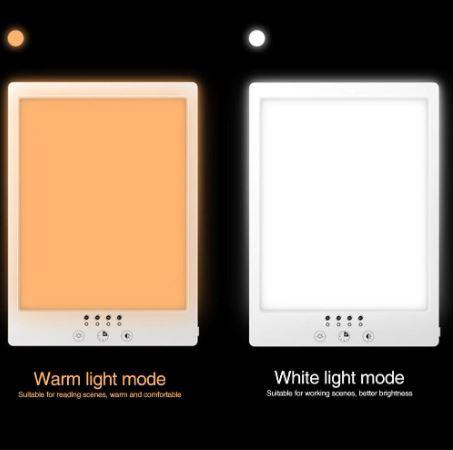 Tragbare Sonnenlichtlampe für Lichttherapie, SAD & Stimmung, 10 Helligkeitsstufen, USB