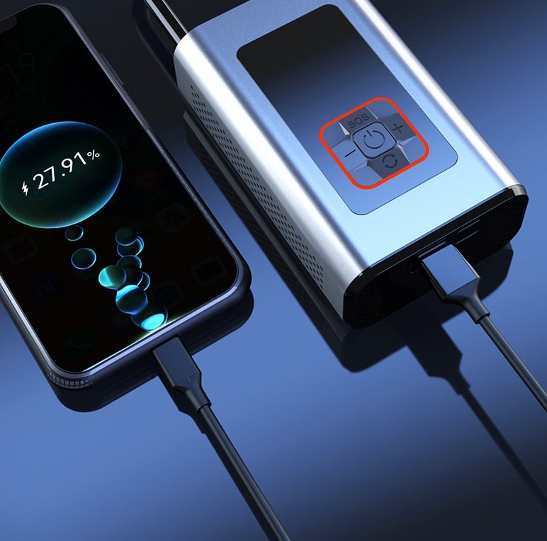 Intelligenter Tragbarer Elektrischer Reifeninflator, Digital, Auto & Fahrrad, Präzise & Wiederaufladbar