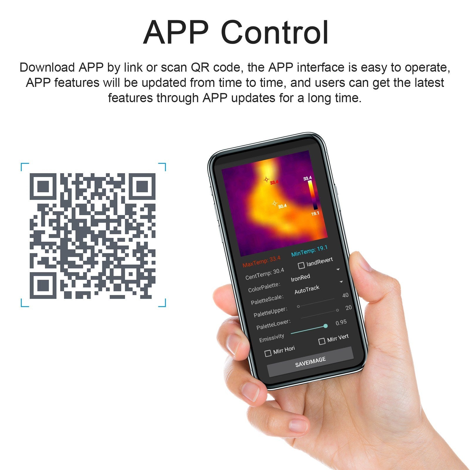 Type-C Infrarot-Wärmebildkamera 32x32 Auflösung Temperaturmessgerät für Android-Handys mit OTG