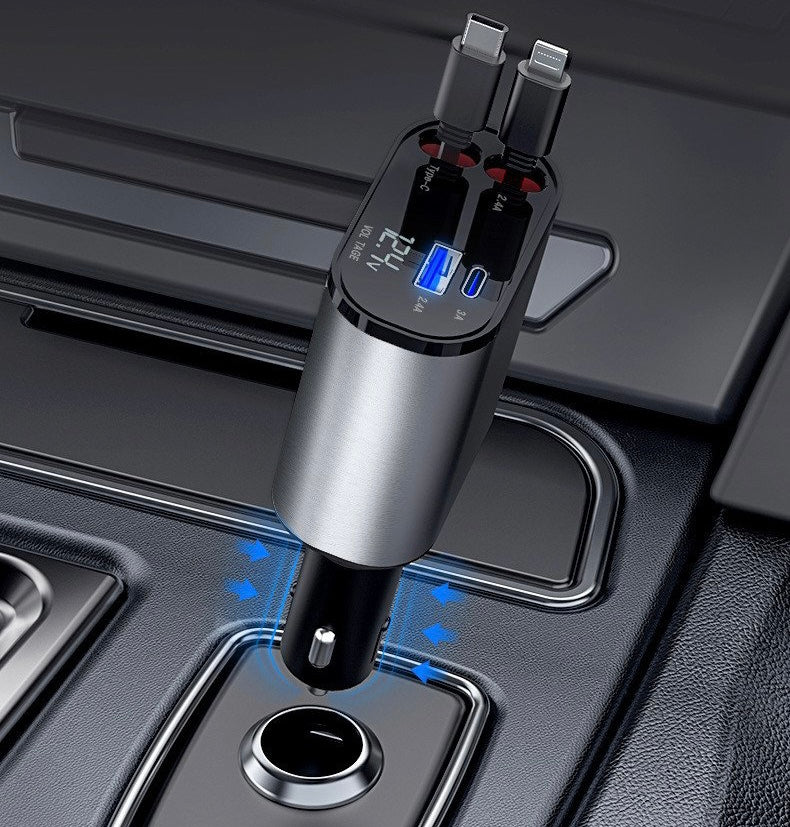 Auto Multifunktionsladegerät: 4-in-1 Teleskop-Ladekabel