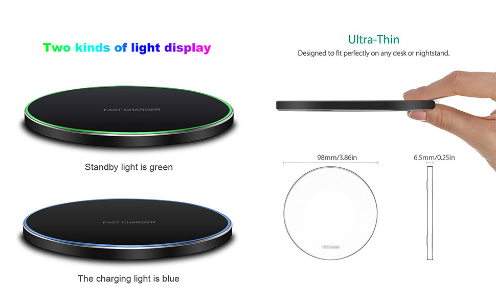 30W Schnelles kabelloses Ladepad | Premium USB C Ladekabel MagSafe Ladegerät für Apple iPhone, Samsung & Android - Fast Wireless Charging Pad