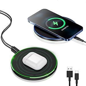 30W Schnelles kabelloses Ladepad | Premium USB C Ladekabel MagSafe Ladegerät für Apple iPhone, Samsung & Android - Fast Wireless Charging Pad