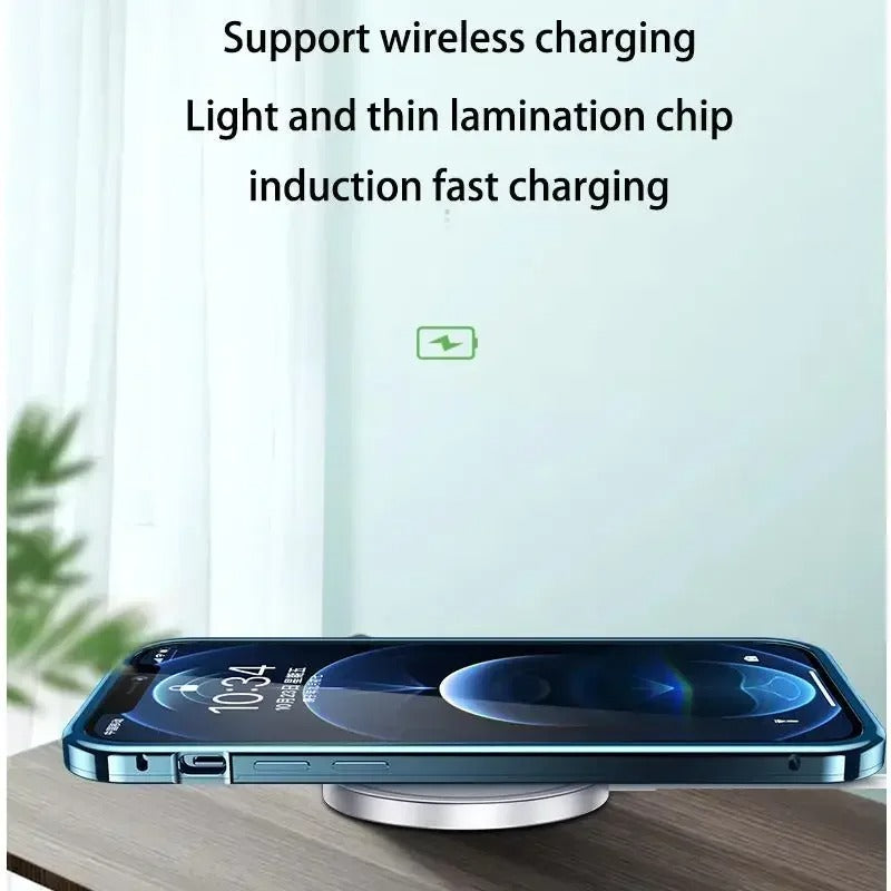 Metall Aluminiumlegierung Ultradünn Originalfarbe Vollglas Schutzgehäuse für iPhone