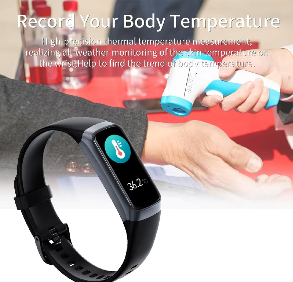 Damen Smartwatch Pro 8 - Kompakter Fitness Tracker mit Schrittzähler & Herzfrequenzmesser