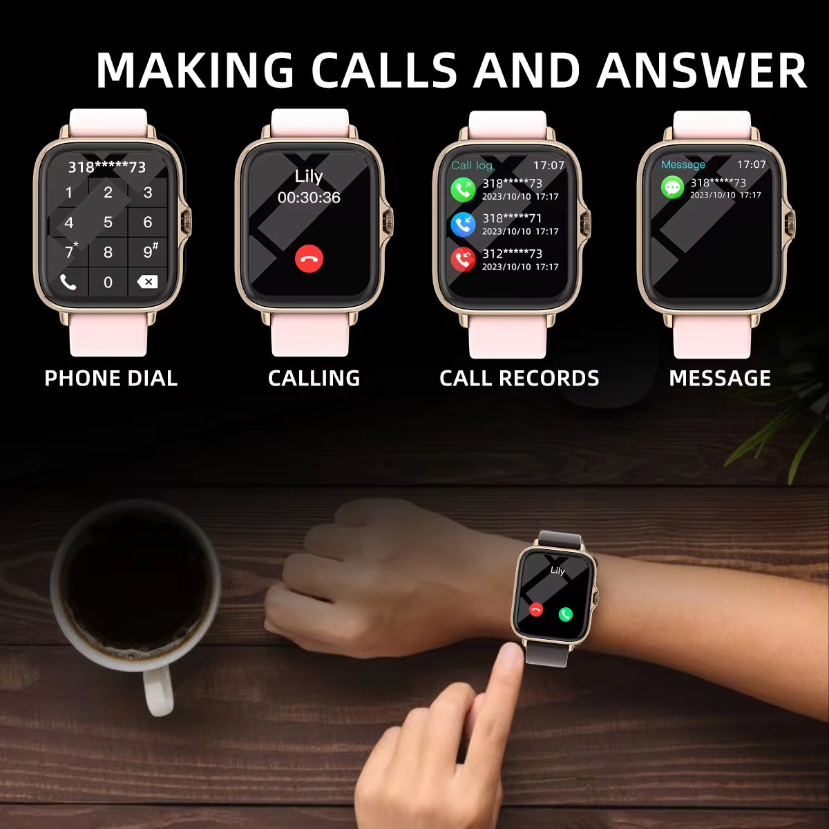 Elegante Smartwatch - Fortschrittliche Funktionen mit stilvollem Design für den täglichen Gebrauch