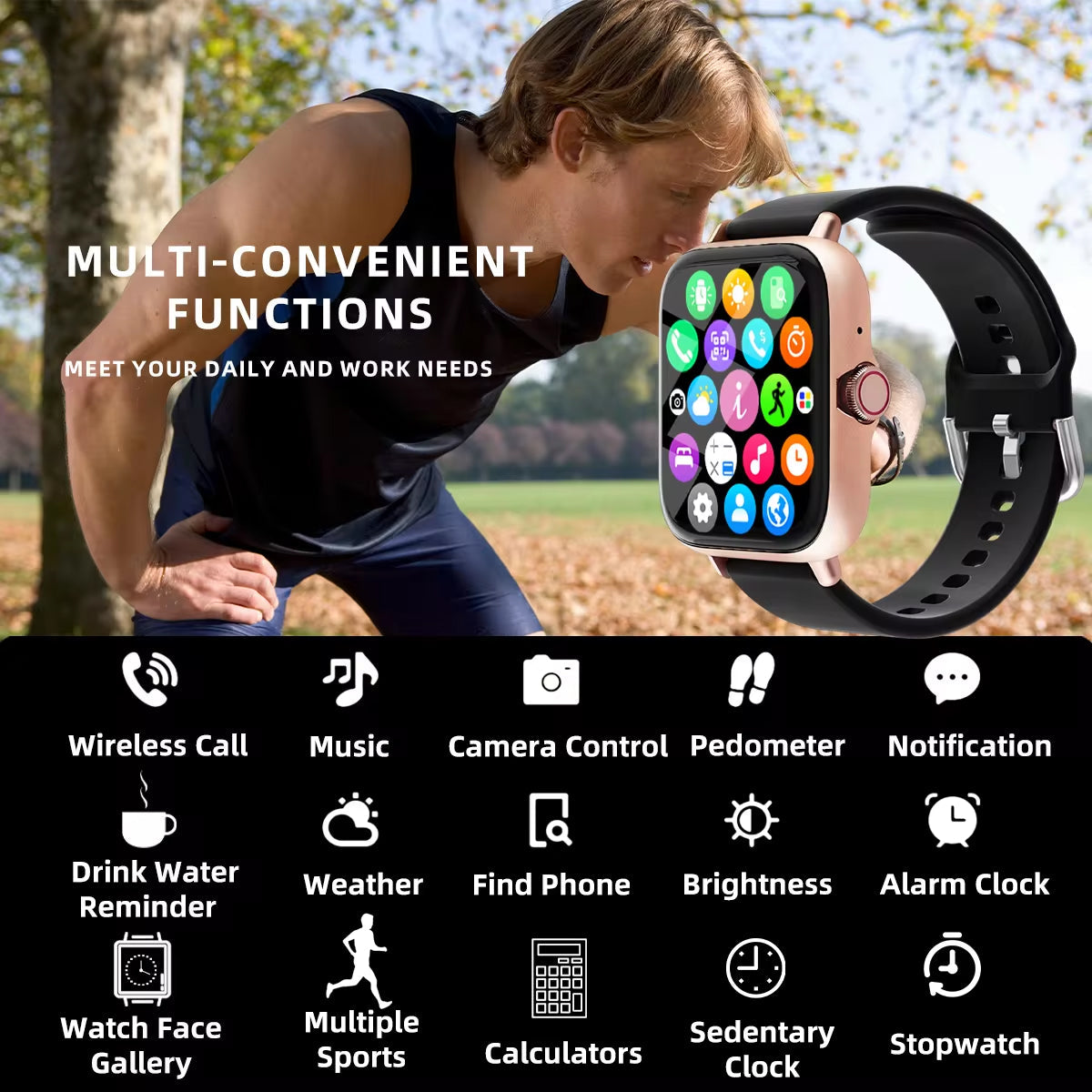 Elegante Smartwatch - Fortschrittliche Funktionen mit stilvollem Design für den täglichen Gebrauch