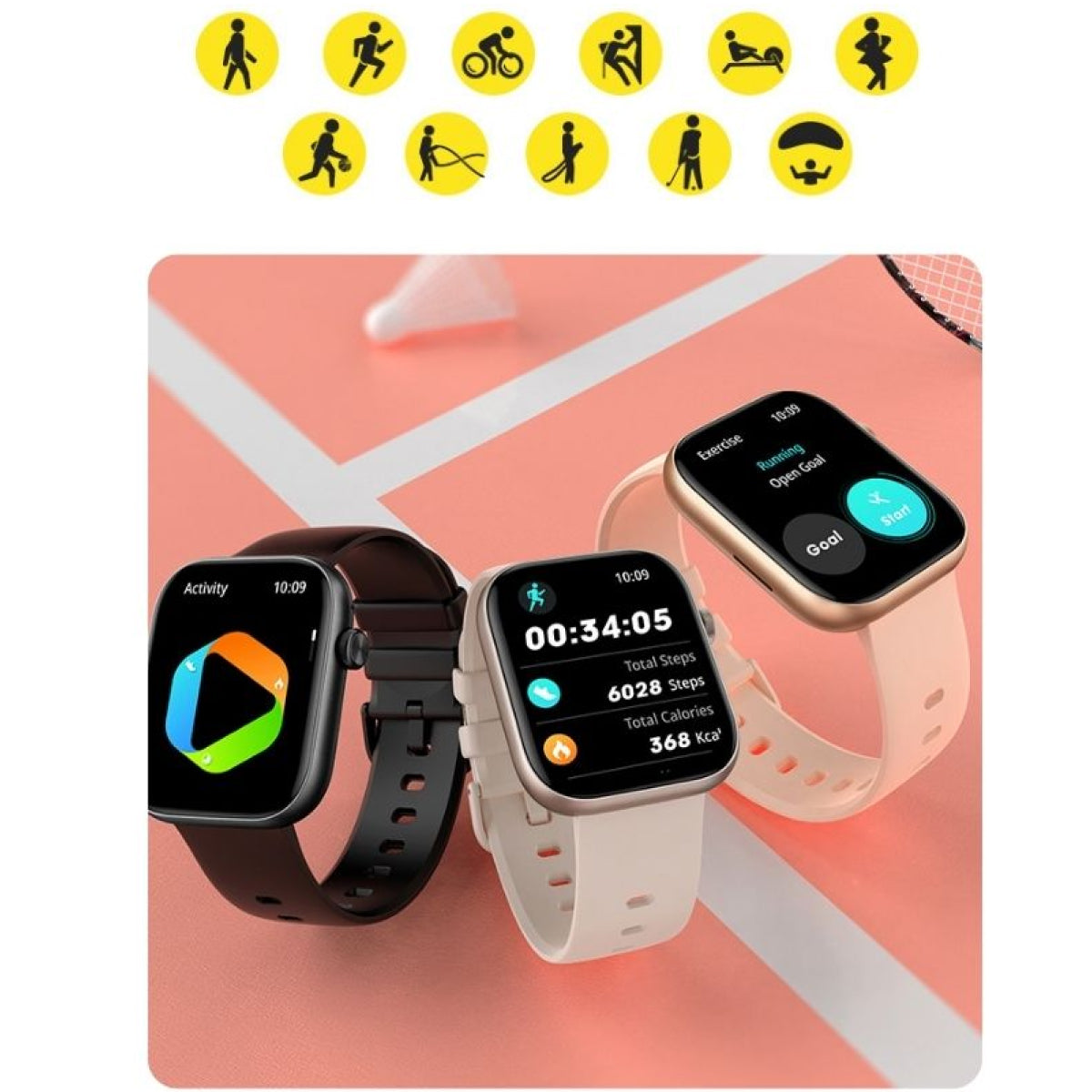 Edition 2024 Smartwatch für Frauen - Fitness Smartwatch für Android - Stilvolles tragbares Gerät für Mädchen & Jugendliche
