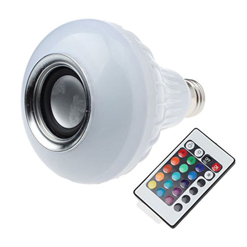 RGB LED Musiklampe mit Bluetooth Lautsprecher & Fernbedienung – Farbwechsel Glühbirne mit E27 Sockel