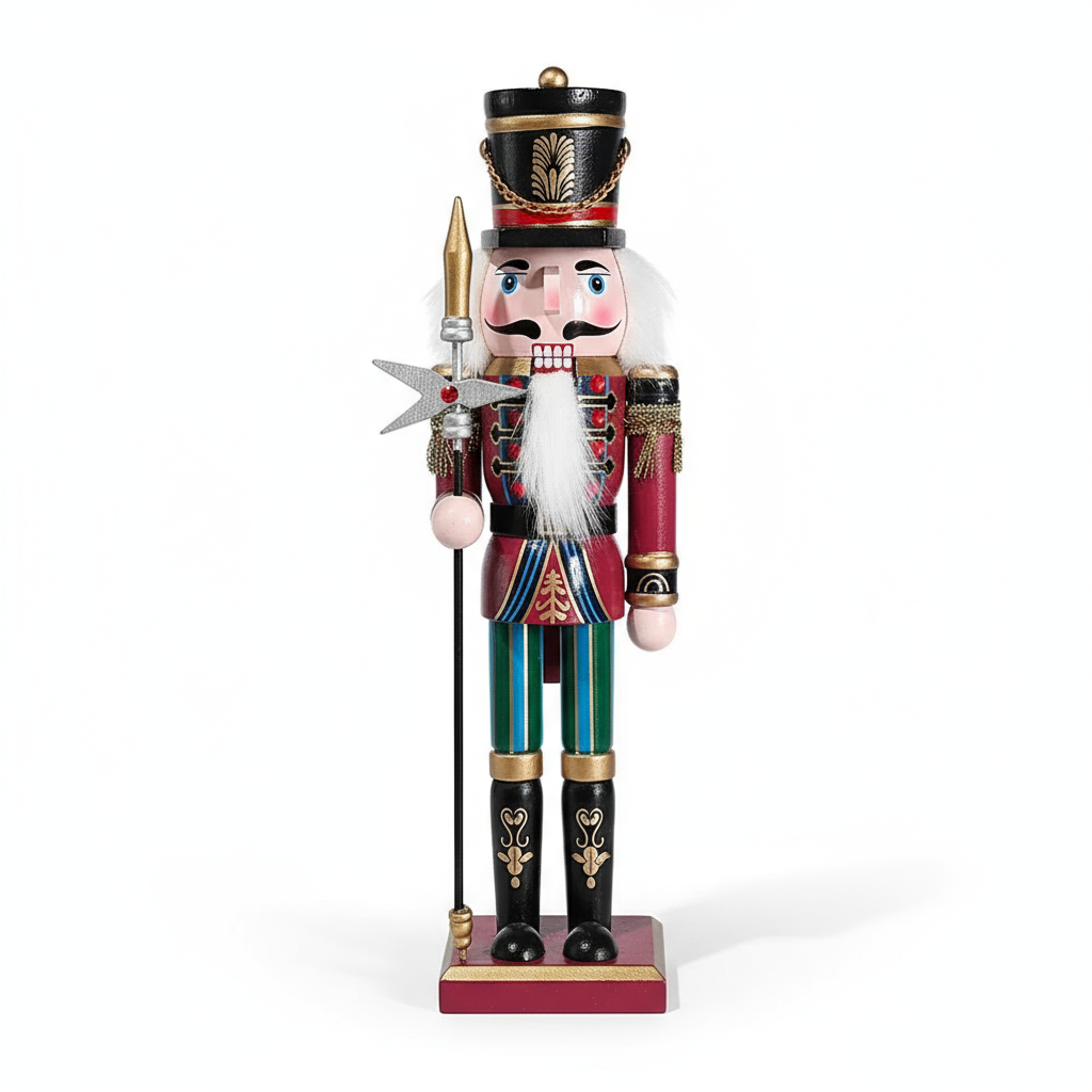 Nussknackerfigur | Klassische Weihnachtsdekoration aus Harz