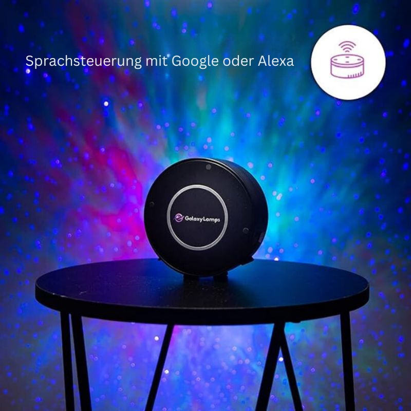 Zelara - WiFi Smart Galaxie Stern Projektor mit 360° Aurora und Sternenlicht Effekt