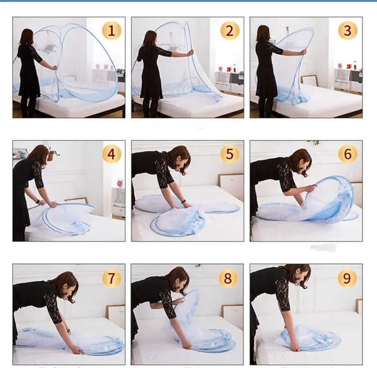 Faltbares atmungsaktives Einzeltür-Moskito-Netz