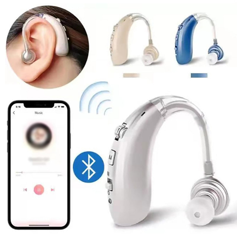 USB wiederaufladbare Bluetooth Hörgerät Kopfhörer für Senioren
