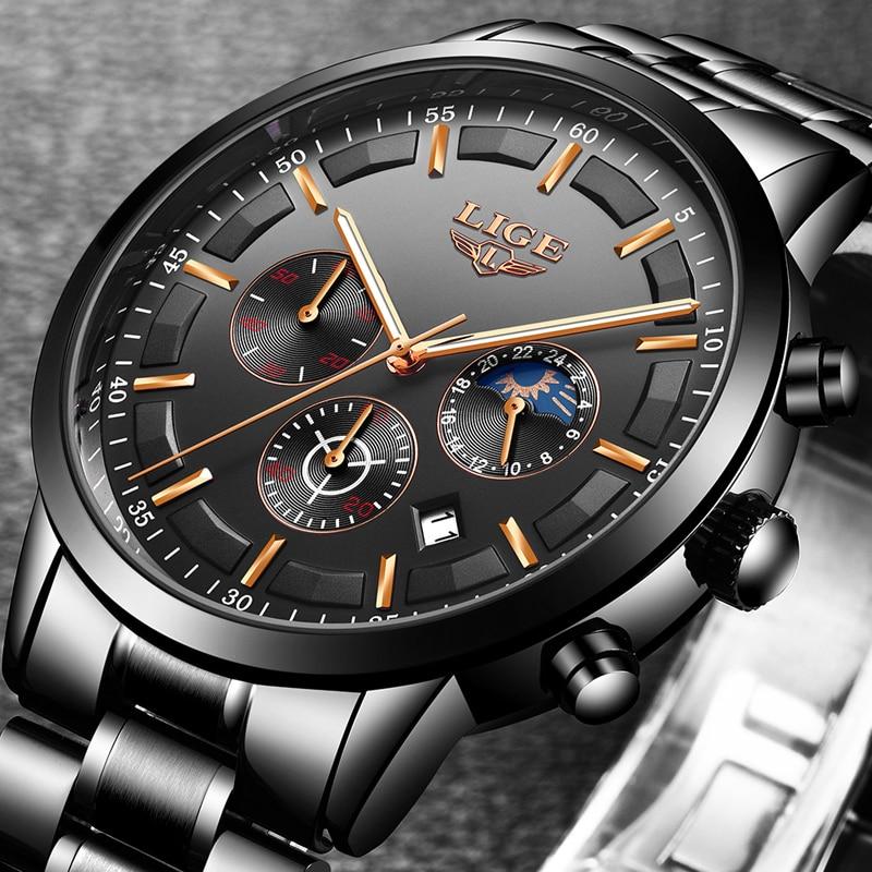 VanguardTime | Militär Schwarz Stahl Uhr – Elegant & Anspruchsvoll
