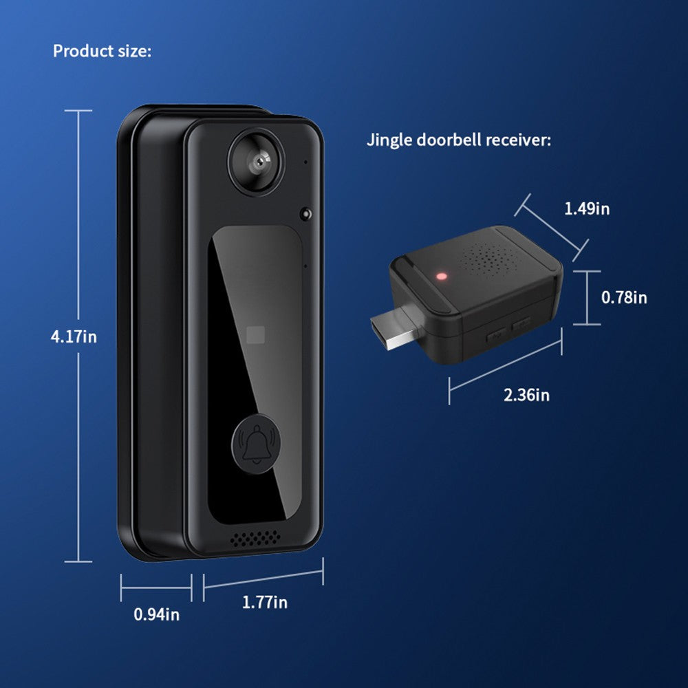 Kabellose WiFi-Türklingel Kamera mit 125° Weitwinkel & Innenklingel