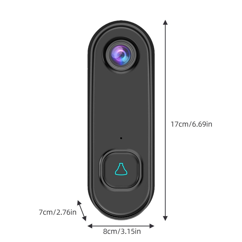 1080P HD Wireless Video-Türglocke mit Zwei-Wege-Audio, PIR-Bewegungserkennung, Nachtsicht, IP55 wetterfest, 2.4GHz WiFi, batteriebetrieben, Tuya-App-Steuerung - intelligente Türglocke Kamera