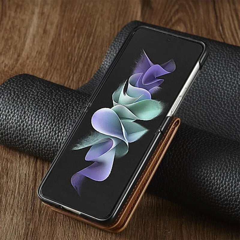 Leder Wallet Case für Karten für Samsung Galaxy Z Flip