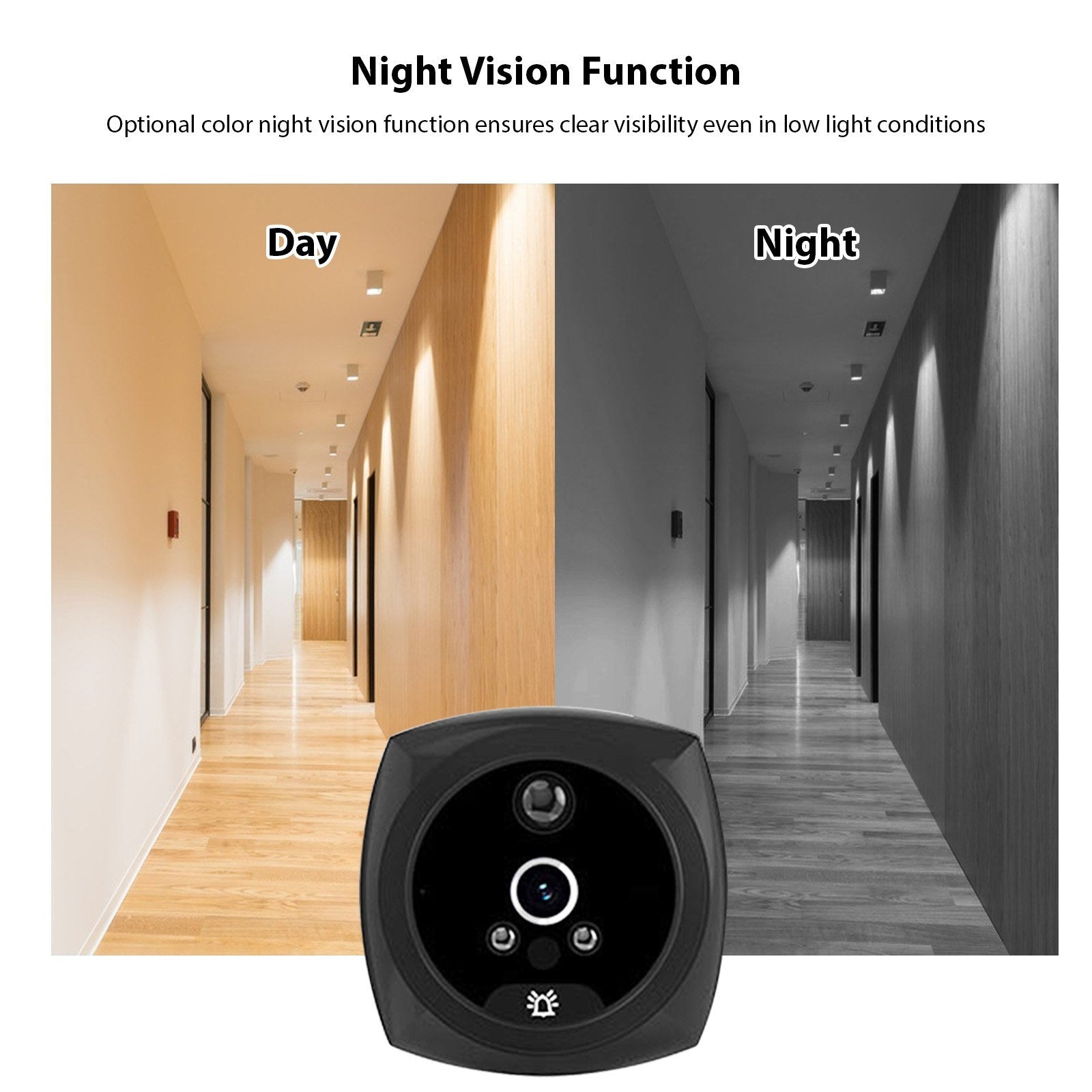 2MP Smart Türspion Kamera Türglocke mit 4,5-Zoll LCD für Wohnungssicherheit