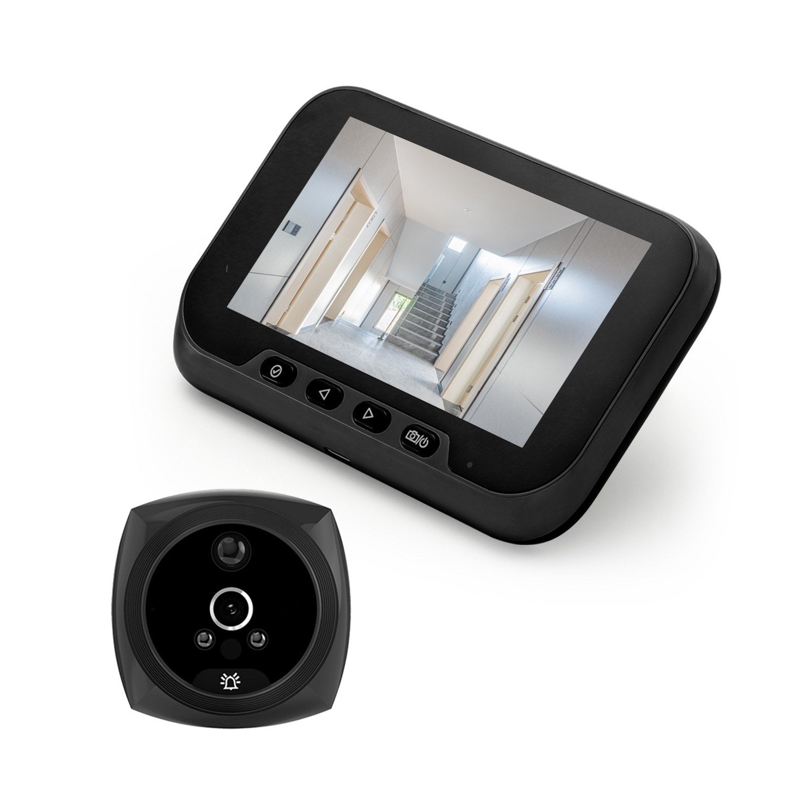 2MP Smart Türspion Kamera Türglocke mit 4,5-Zoll LCD für Wohnungssicherheit