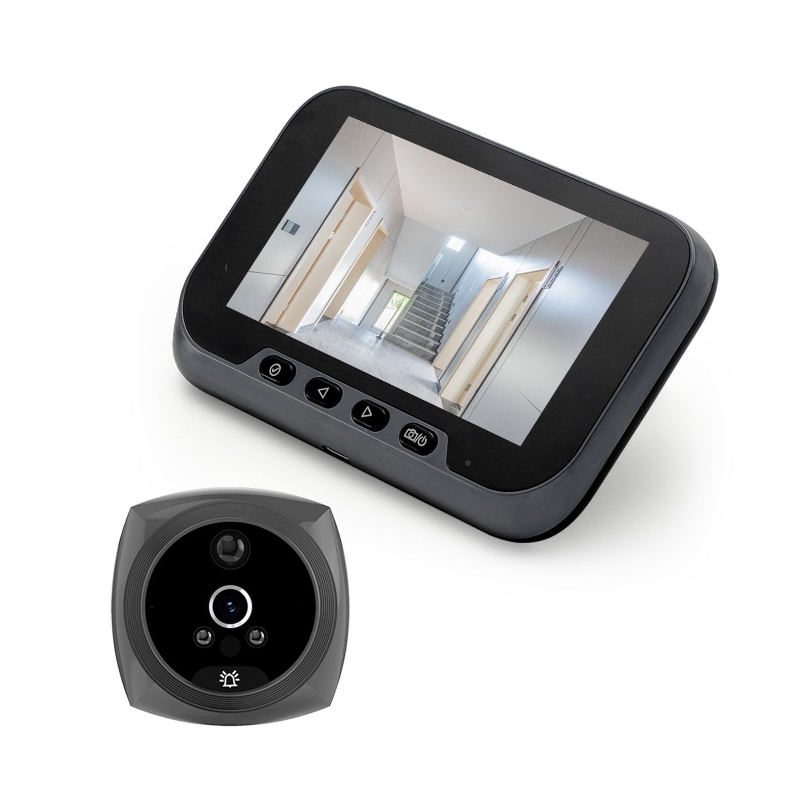 2MP Smart Türspion Kamera Türglocke mit 4,5-Zoll LCD für Wohnungssicherheit