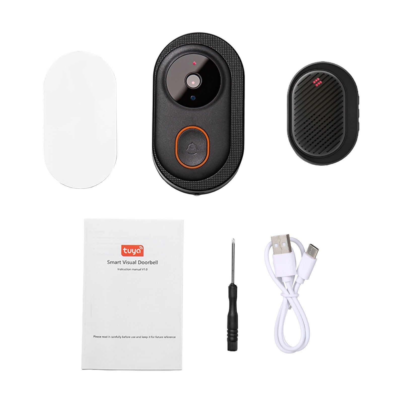 Kabellose Smart Türkamera mit Infrarot-Nachtsicht, Gegensprechfunktion, wiederaufladbarem Akku & großer Reichweite für Zuhause oder Büro