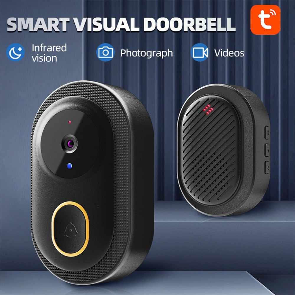 Kabellose Smart Türkamera mit Infrarot-Nachtsicht, Gegensprechfunktion, wiederaufladbarem Akku & großer Reichweite für Zuhause oder Büro
