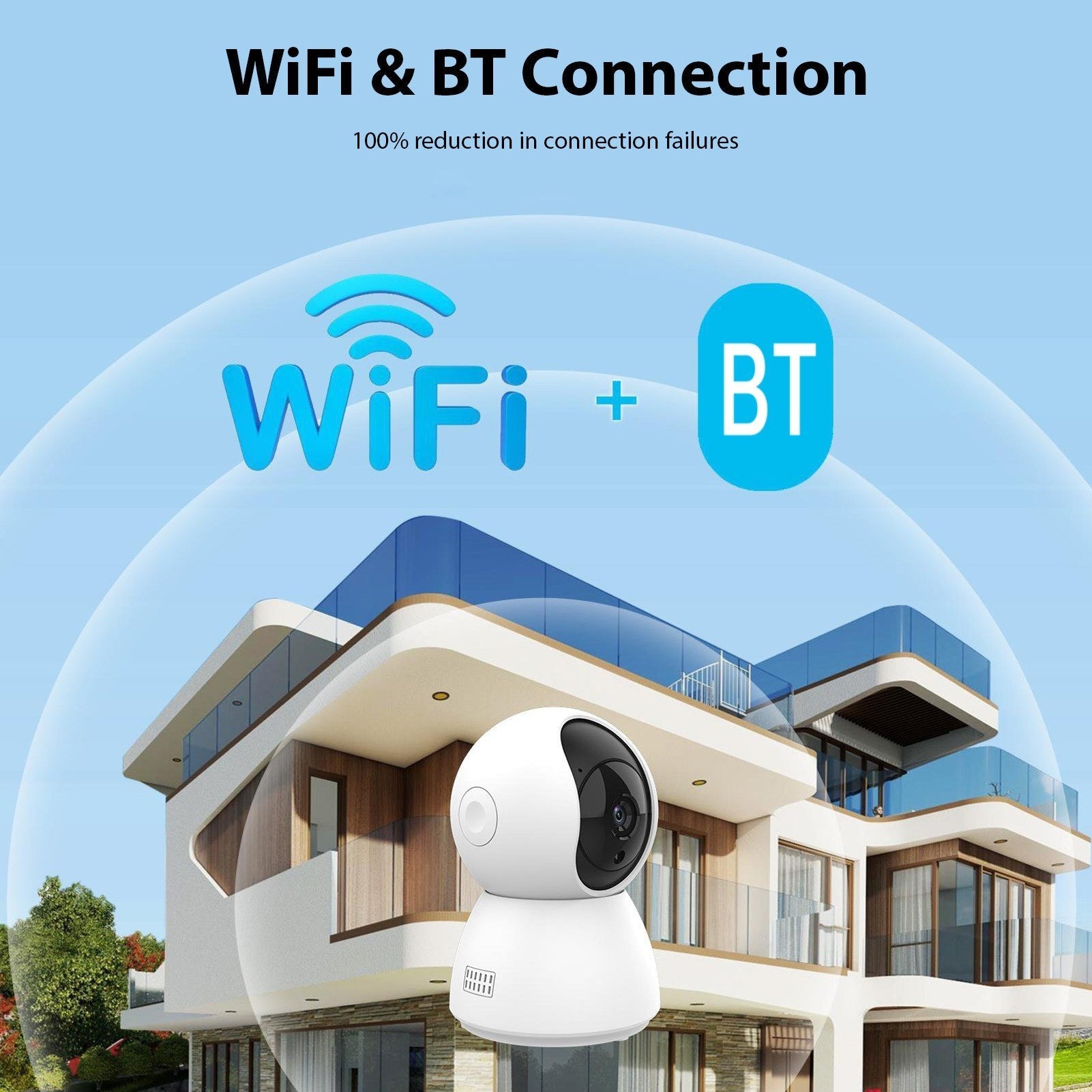 3MP Smart Innen-WiFi-Sicherheitskamera mit Nachtsicht, 2-Wege-Audio, Fernbedienung und Bewegungserkennung für die Überwachung von Zuhause und Haustieren