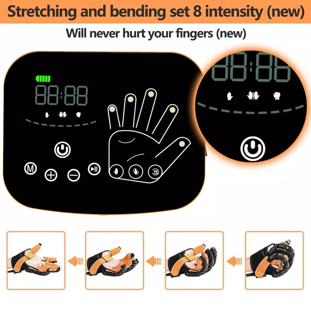 Tragbare Rehabilitationsrobot-Handschuhe Schlaganfall Hemiplegie Zerebraler Infarkt Trainingsgerät Fingertrainer Handfunktionswiederherstellung