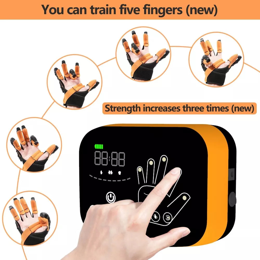 Tragbare Rehabilitationsrobot-Handschuhe Schlaganfall Hemiplegie Zerebraler Infarkt Trainingsgerät Fingertrainer Handfunktionswiederherstellung