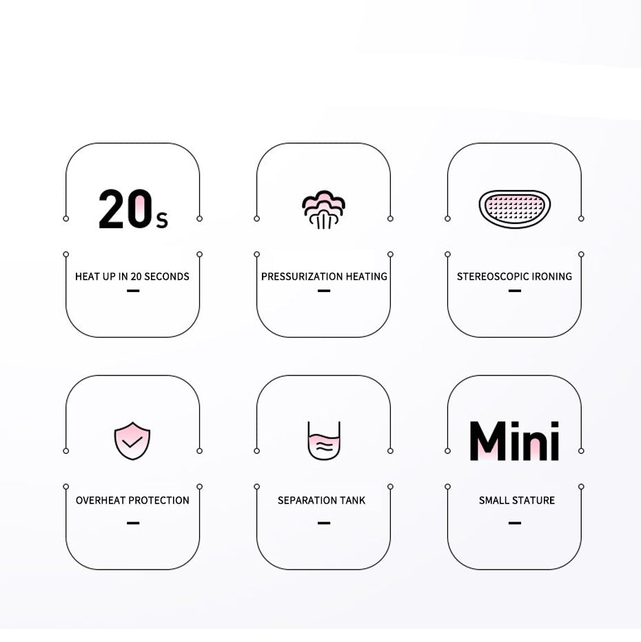 Tragbarer Mini kabelloser Dampfbügeleisen