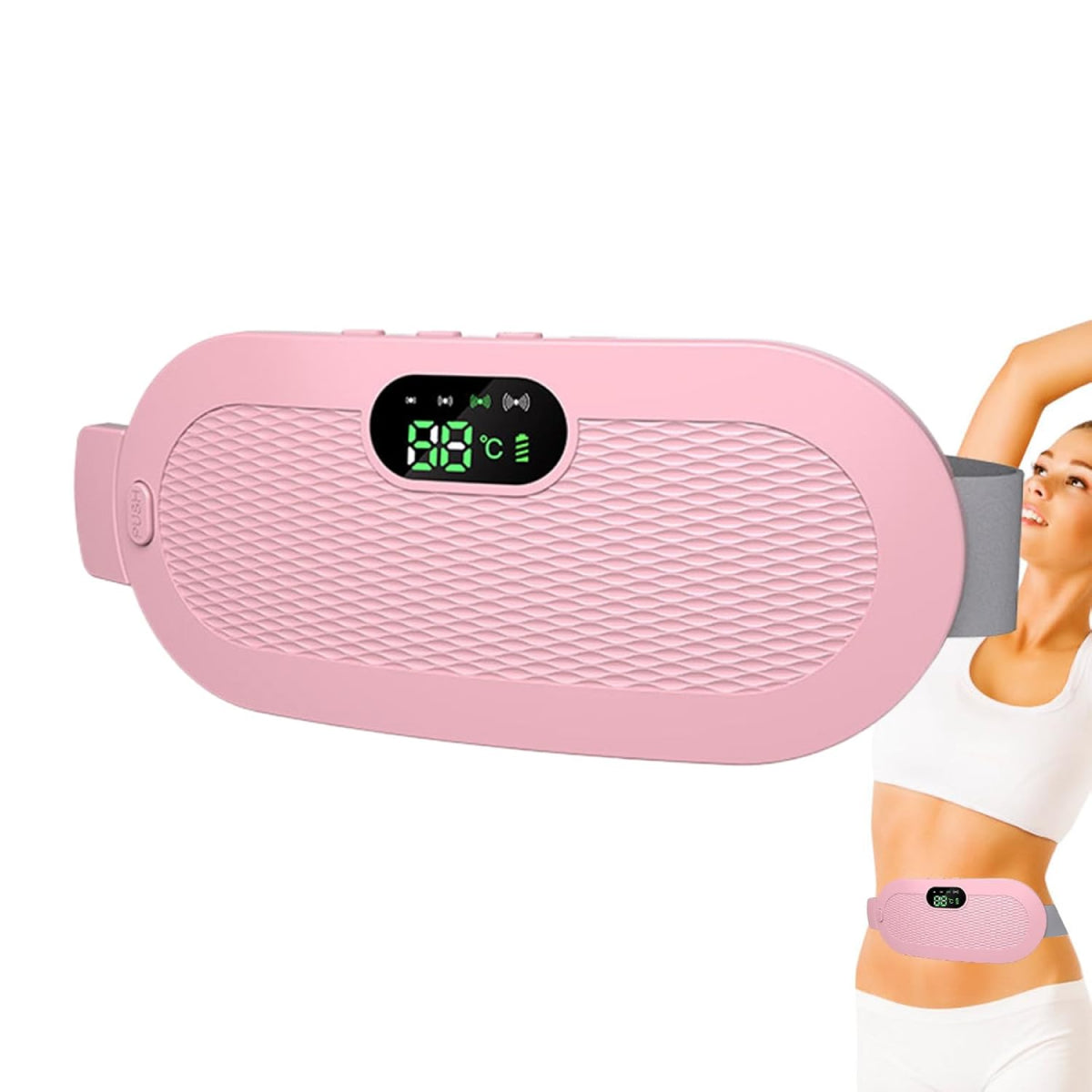 Wärmepflaster gegen Menstruationsschmerzen – Wiederaufladbar, Kabellos & Tragbar – Verstellbare Wärme bei Regelschmerzen