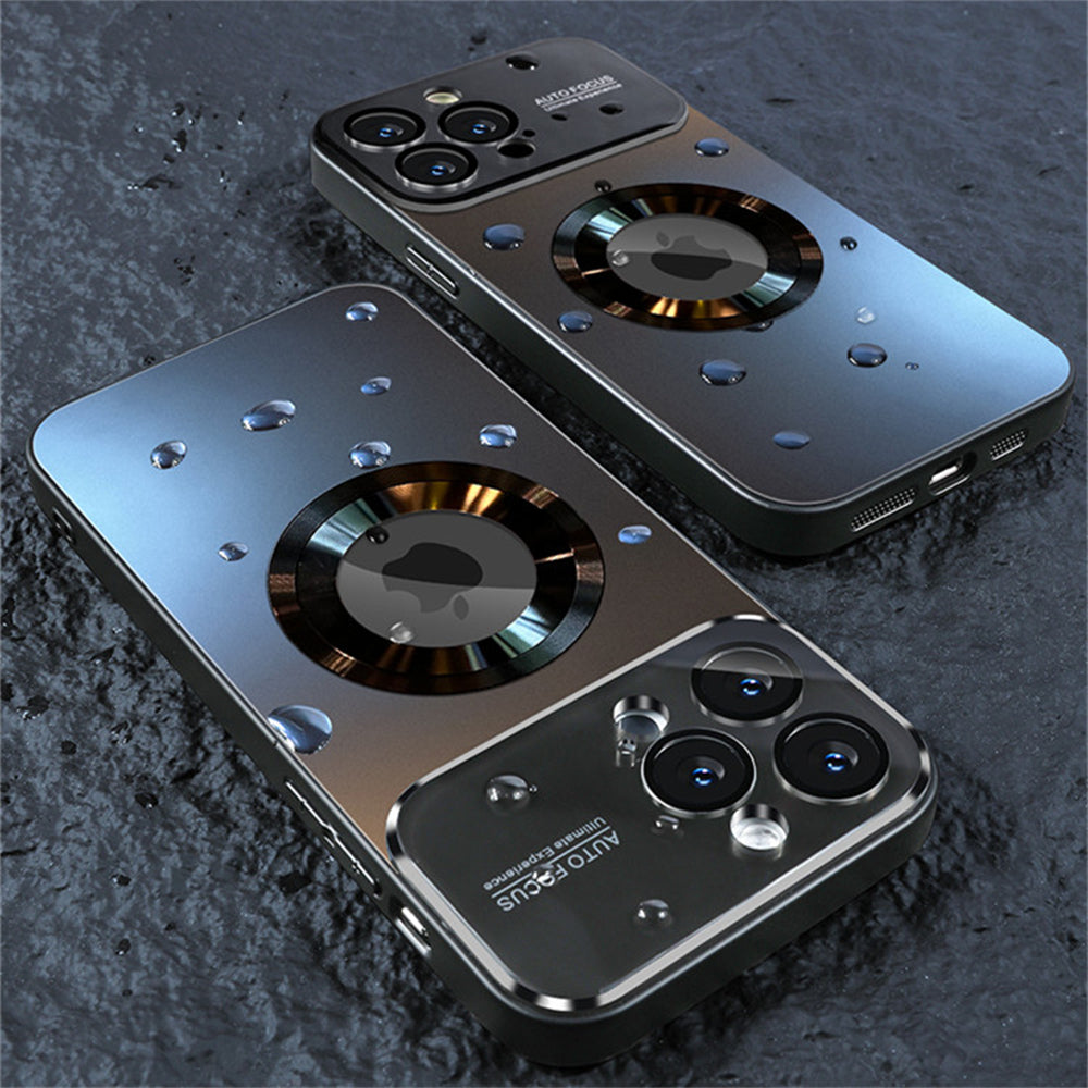 Luxus Matte Magnetische iPhone-Hülle mit Glaslinsen-Kameraschutz | Stoßfeste Tasche & MagSafe Case | Panzer-Schutzhülle für Apple iPhone 15/14/13 Pro Max Plus | Handyhülle in limitierter Auflage