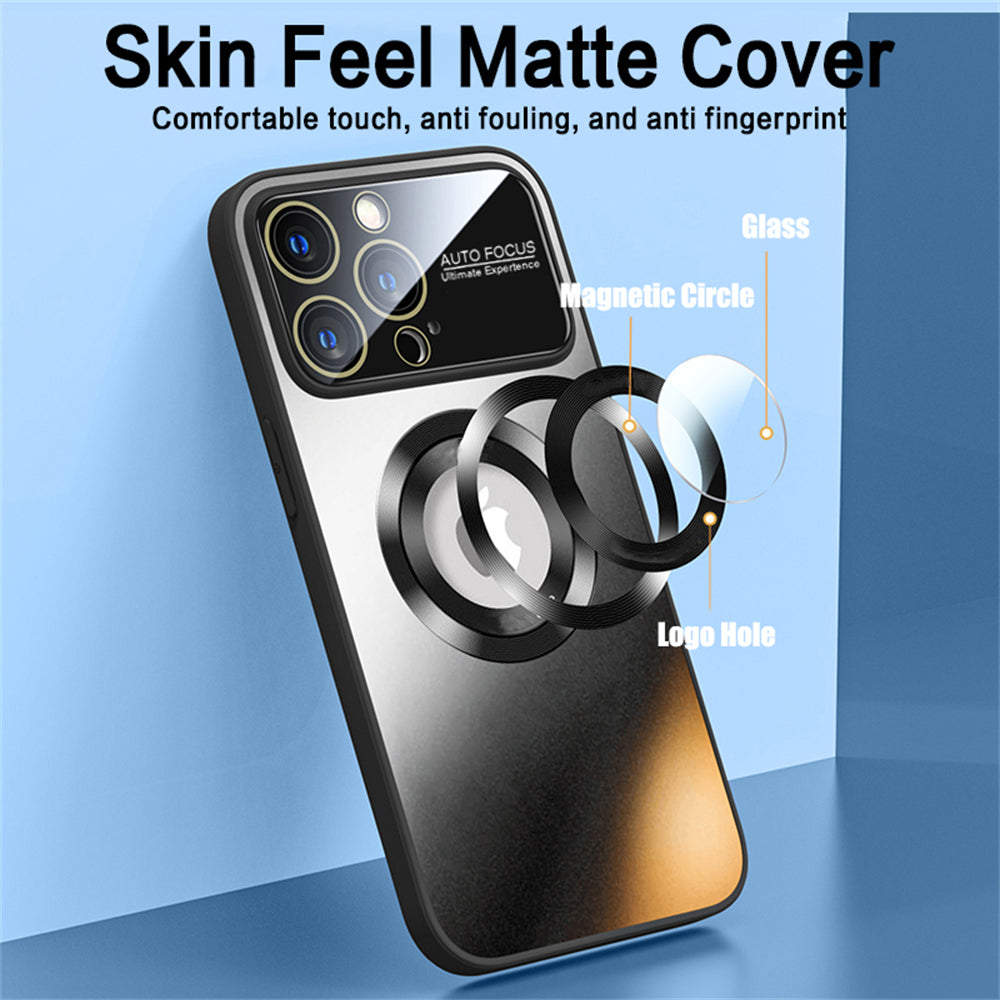 Luxus Matte Magnetische iPhone-Hülle mit Glaslinsen-Kameraschutz | Stoßfeste Tasche & MagSafe Case | Panzer-Schutzhülle für Apple iPhone 15/14/13 Pro Max Plus | Handyhülle in limitierter Auflage