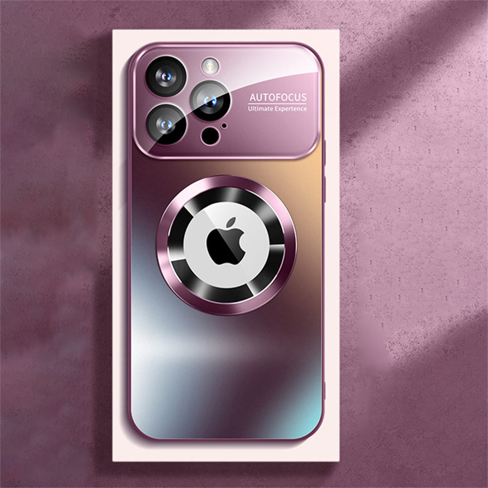 Luxus Matte Magnetische iPhone-Hülle mit Glaslinsen-Kameraschutz | Stoßfeste Tasche & MagSafe Case | Panzer-Schutzhülle für Apple iPhone 15/14/13 Pro Max Plus | Handyhülle in limitierter Auflage
