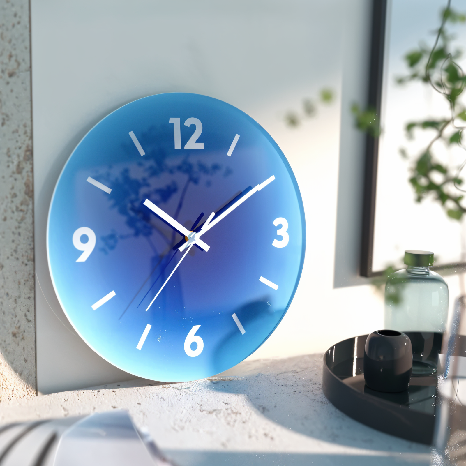 Vibrante Wanduhr Modern mit Leisem Quarzuhrwerk – Runde Glas Uhr in Bunt, 30cm und 35cm
