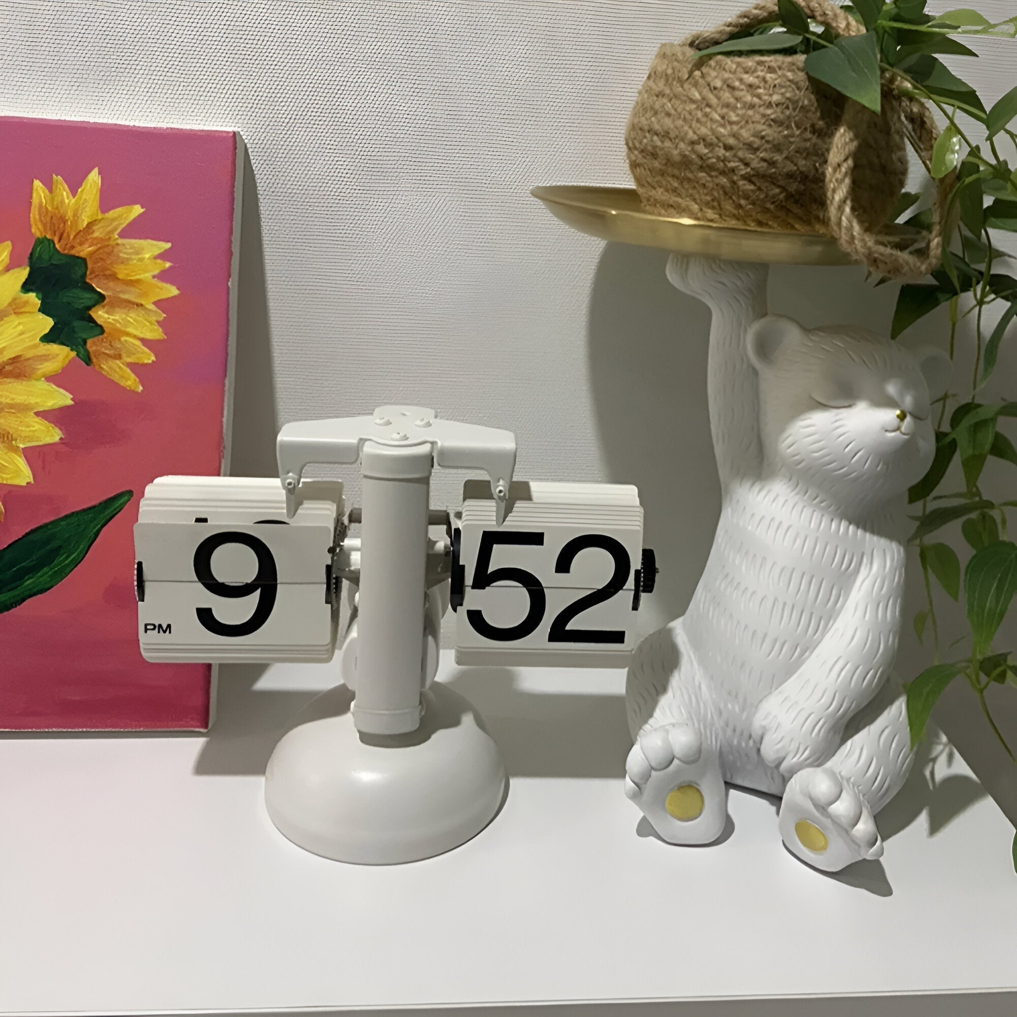 Minimalistische Flip Uhr mit Automatischem Umblättern