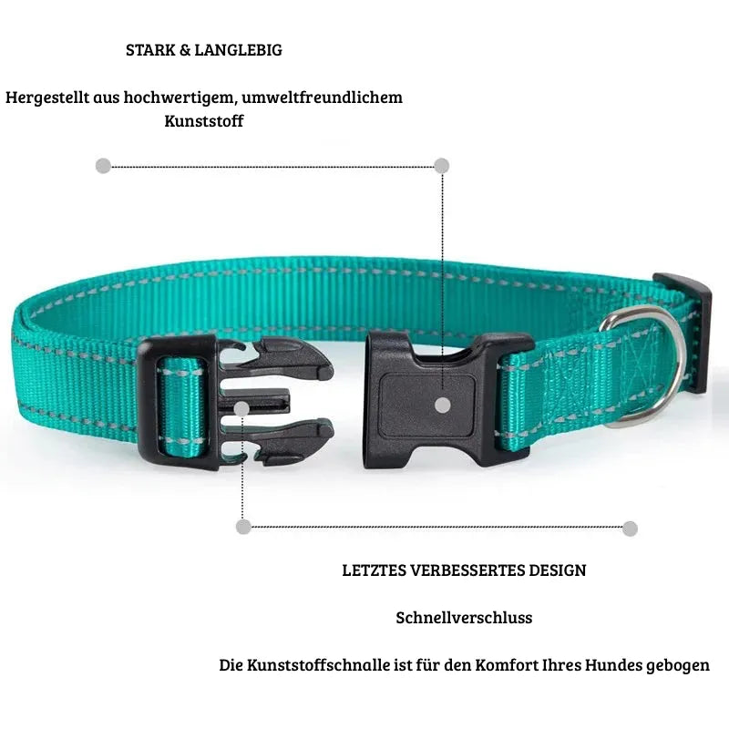 Reflektierendes Sicherheits-Hundehalsband | Für Spaziergänge im Dunkeln