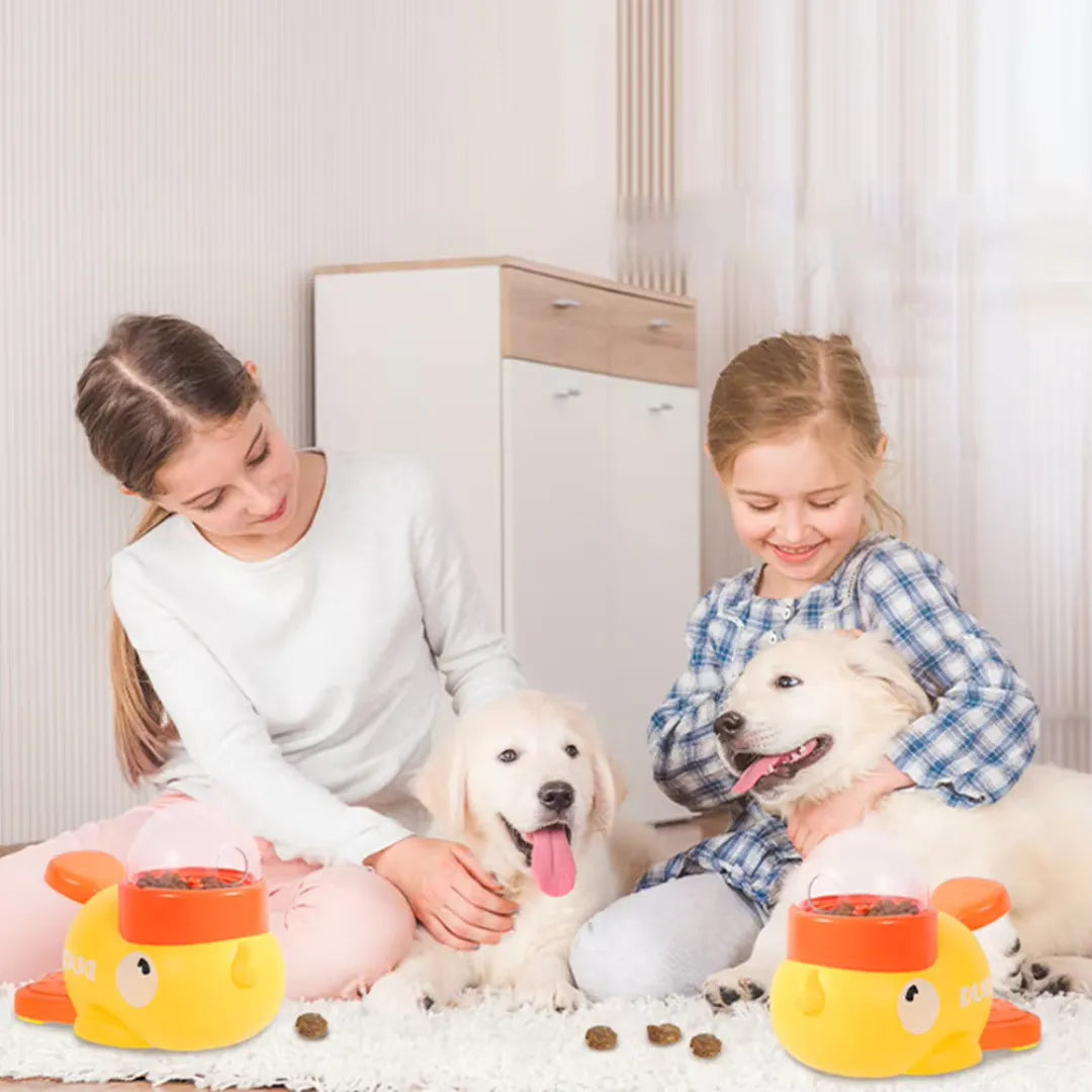 Interaktives Hundespielzeug mit Futterspender gegen Langeweile und Schlingen beim Fressen