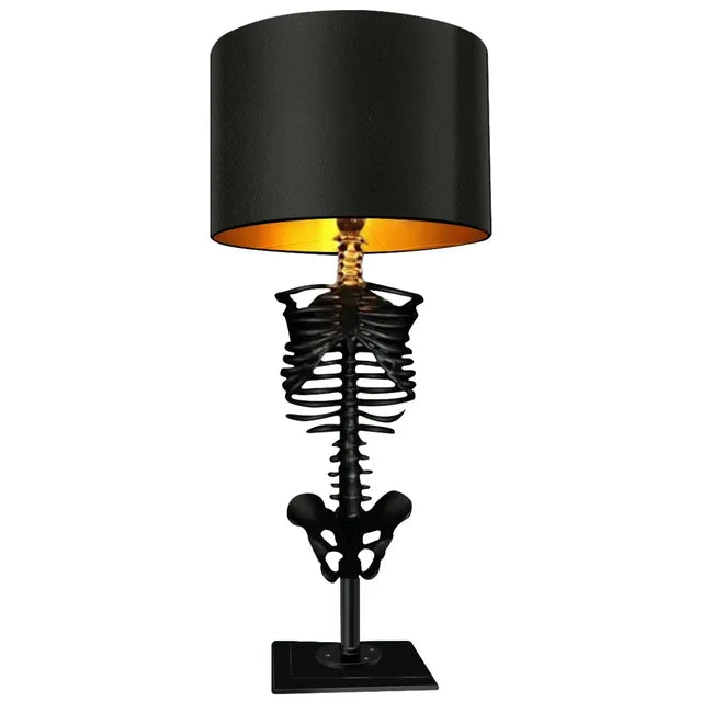 Handcrafted Gothic Skeleton Table Lamp
