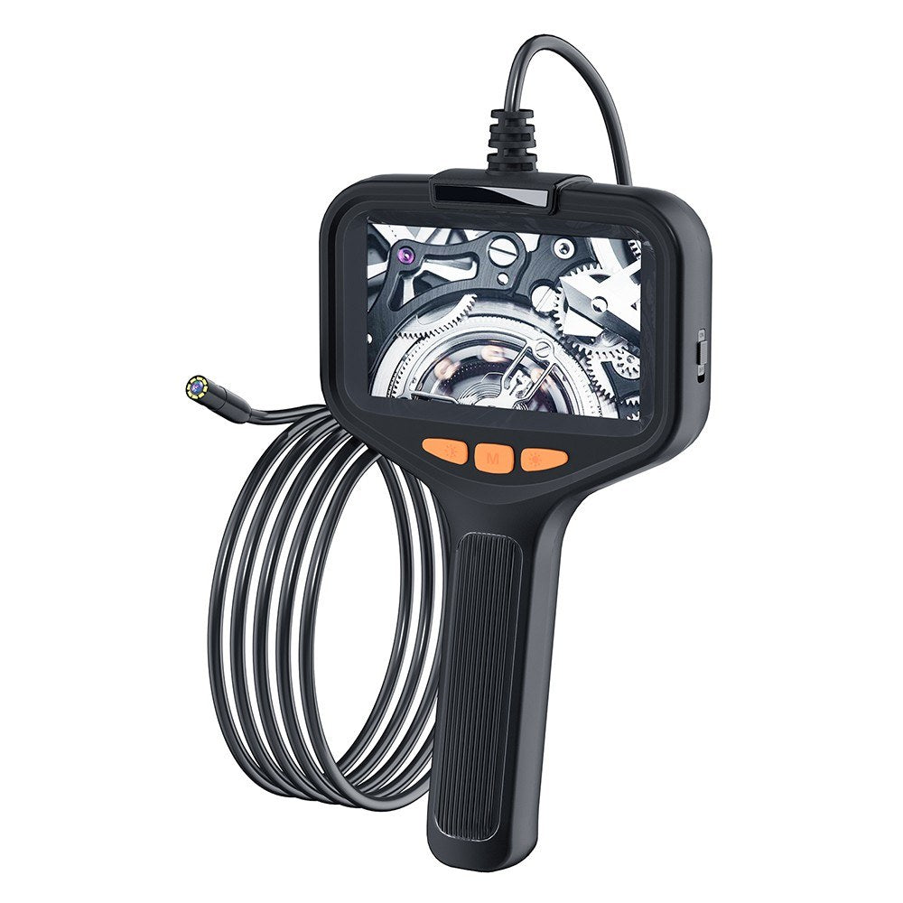 1080P HD Endoskop mit 4,3 Zoll Bildschirm, 8 LED-Lichtern, 5 Meter starres Kabel Inspektionskamera