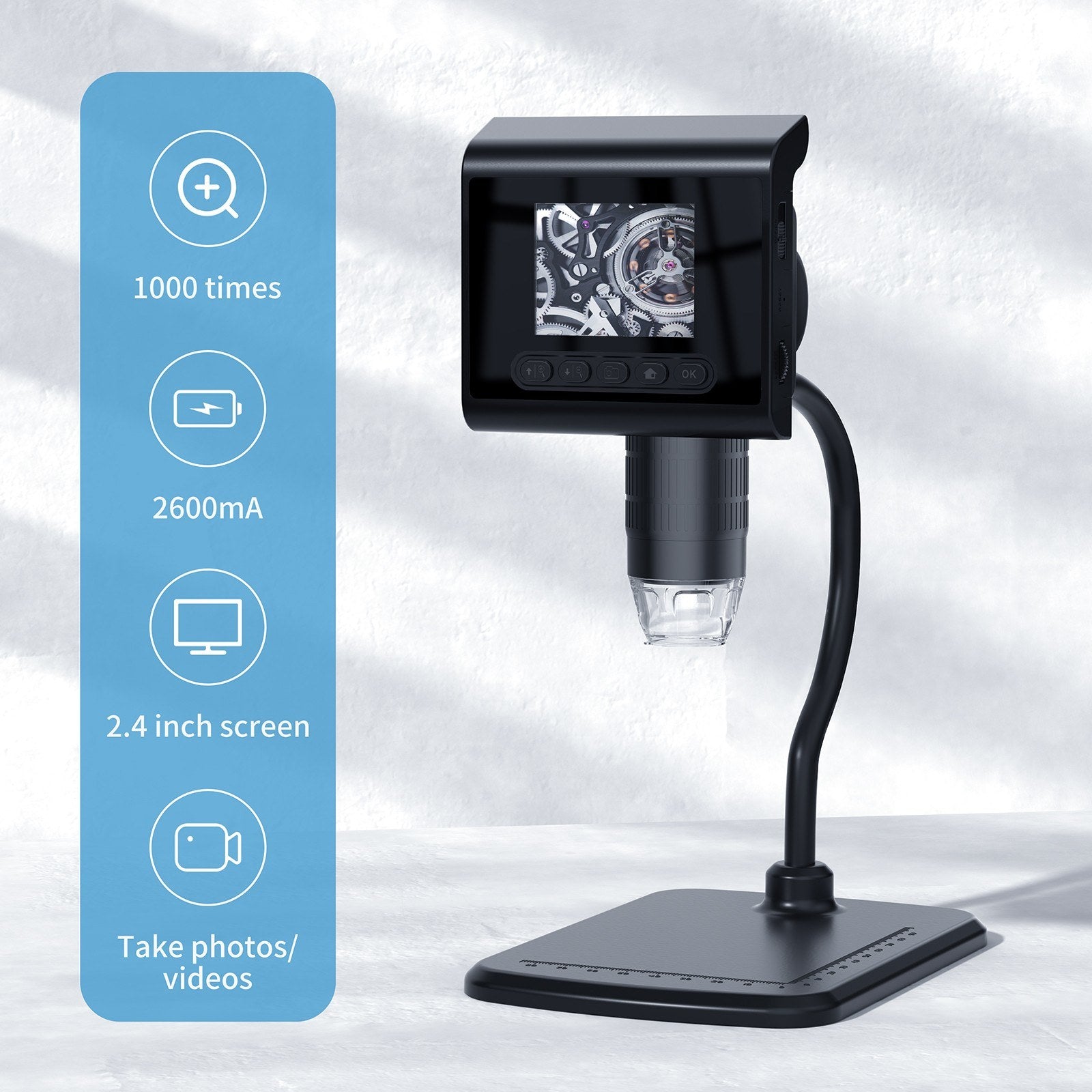 1080P 1000X Digitale Mikroskop Kamera mit 2,4 Zoll LCD Display