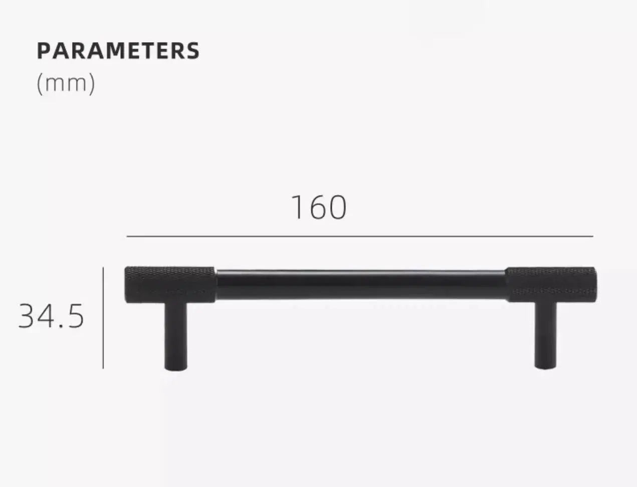 Knurled Tipps | Möbelgriff aus Messing für Küchenschränke