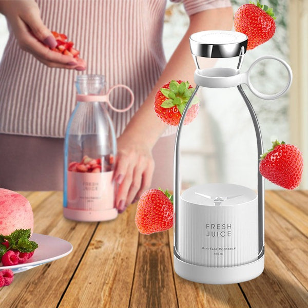 Tragbarer Saftmixer – Kabelloser Mini-Smoothie-Maker mit Akku & Edelstahlklingen für unterwegs