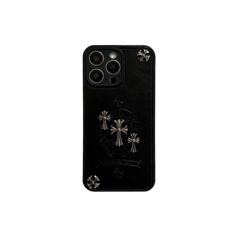 Leder Chrome Hearts Handyhülle für iPhone