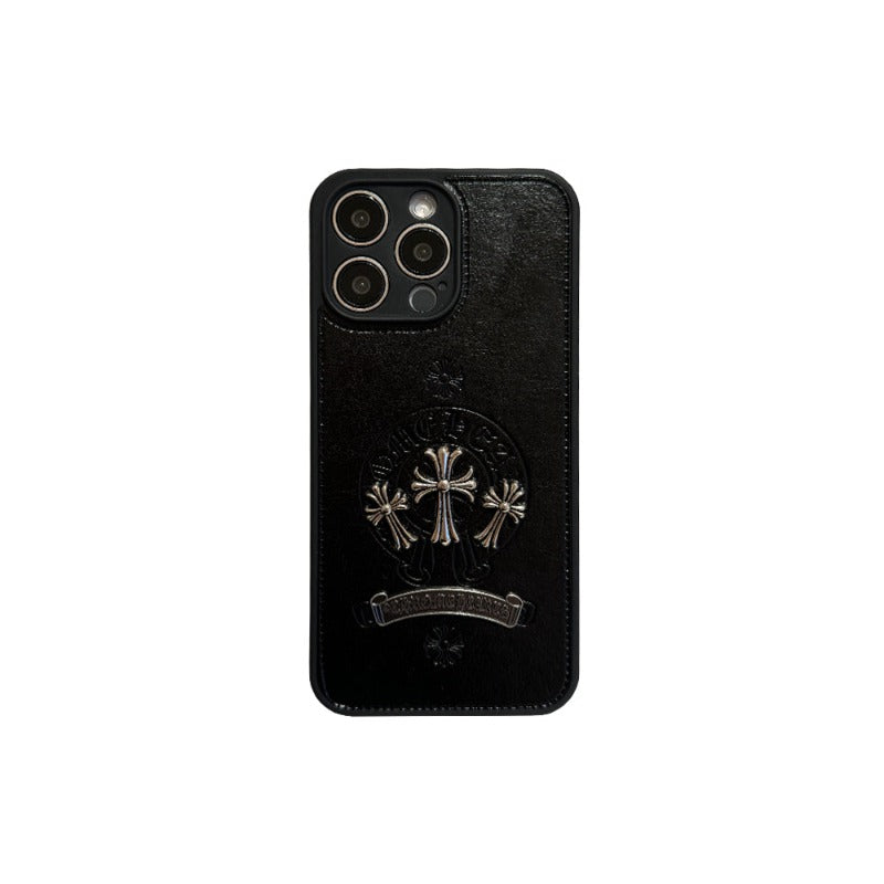 Leder Chrome Hearts Handyhülle für iPhone
