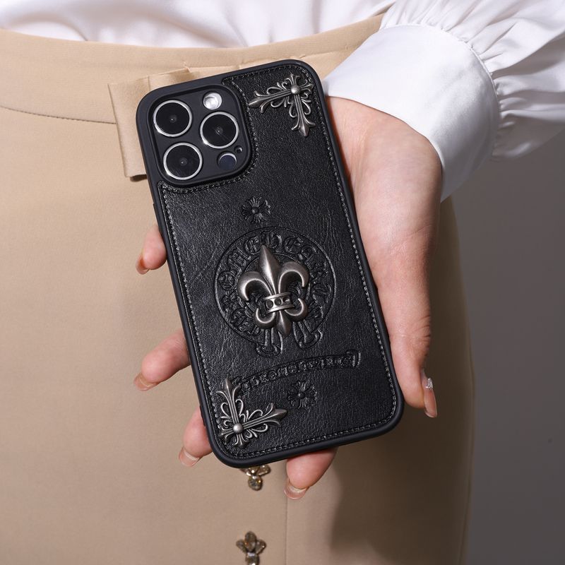 Leder Chrome Hearts Handyhülle für iPhone