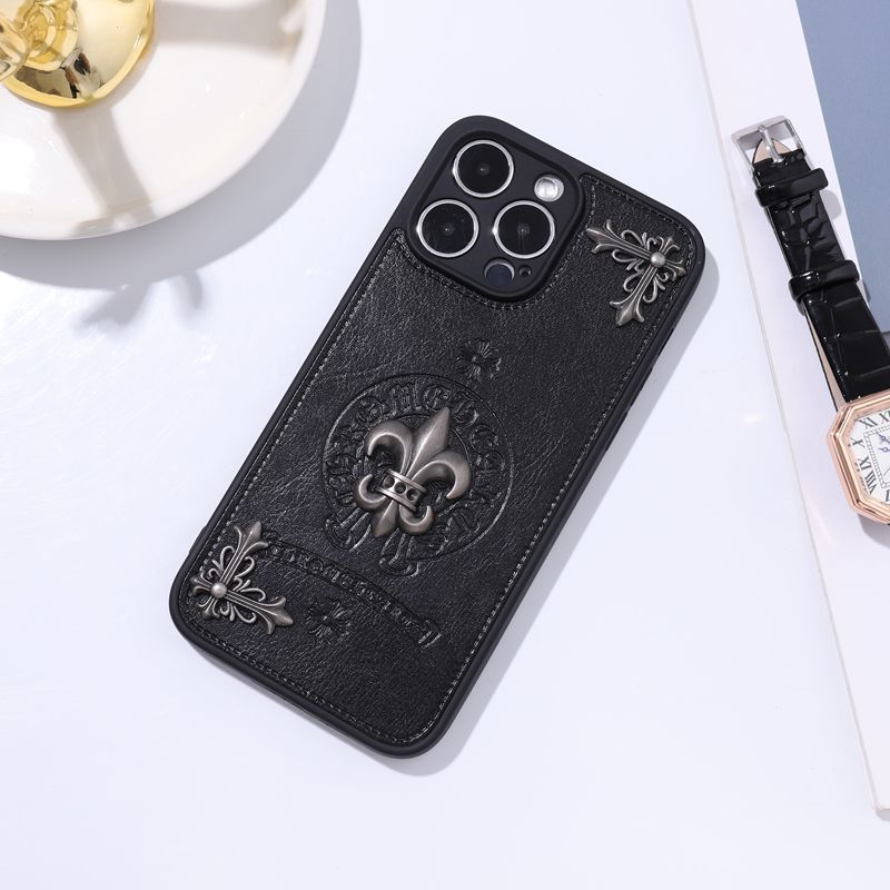 Leder Chrome Hearts Handyhülle für iPhone