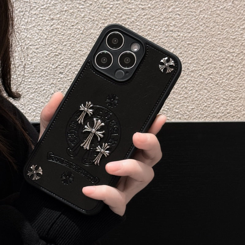 Leder Chrome Hearts Handyhülle für iPhone