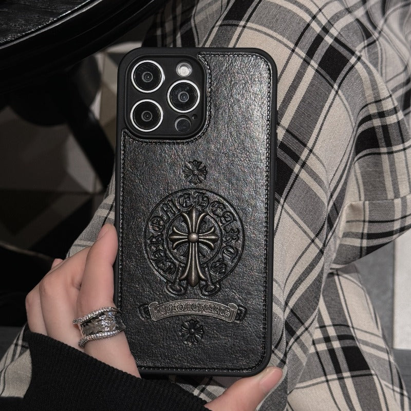 Leder Chrome Hearts Handyhülle für iPhone
