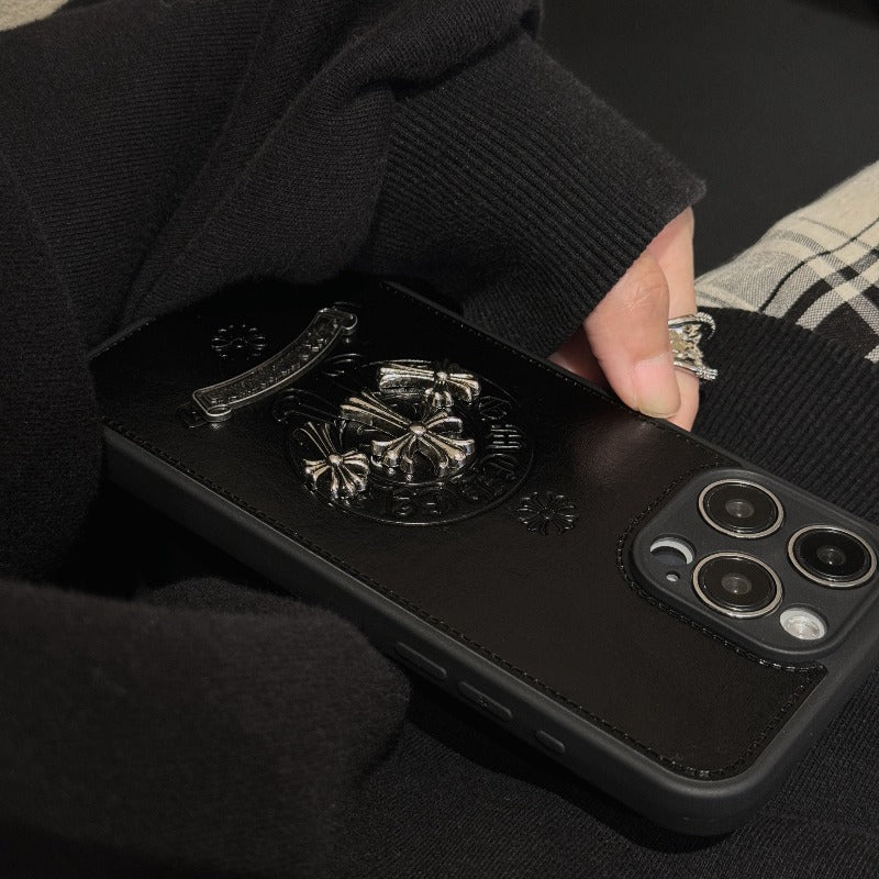 Leder Chrome Hearts Handyhülle für iPhone