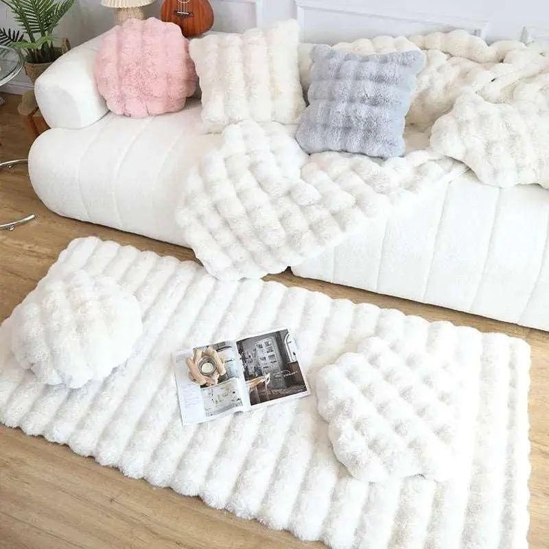 Lorvi | Plüsch Teppich Blume